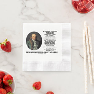 Serviette En Papier Citation de Benjamin Franklin sur la prudence en j