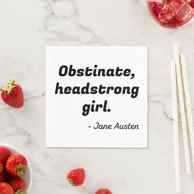 Serviette En Papier Citation de fierté et de préjudice II (En situation)