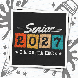Serviette En Papier Citation de fin d'études Outta Here Promotion 2027