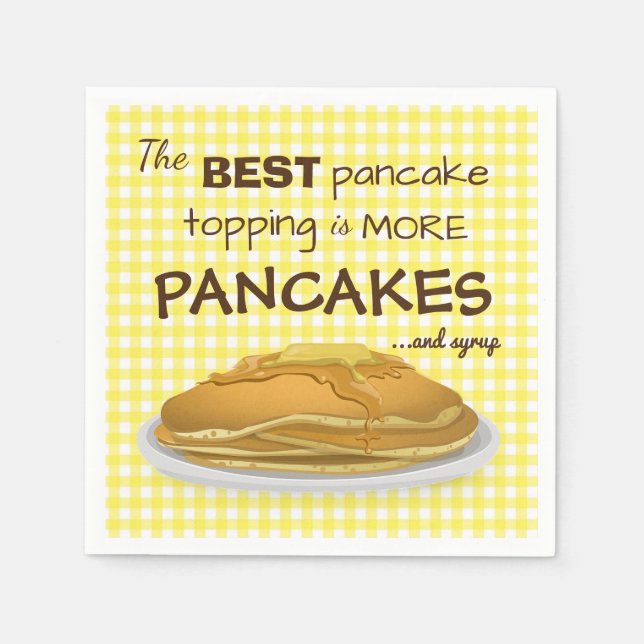 Serviette En Papier Citation de hachage de crêpes et sirop (Devant)