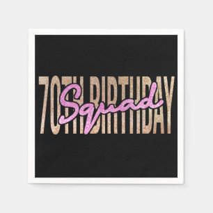 Serviette En Papier Citation de l'équipe du 70e anniversaire