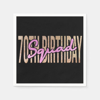 Serviette En Papier Citation de l'équipe du 70e anniversaire