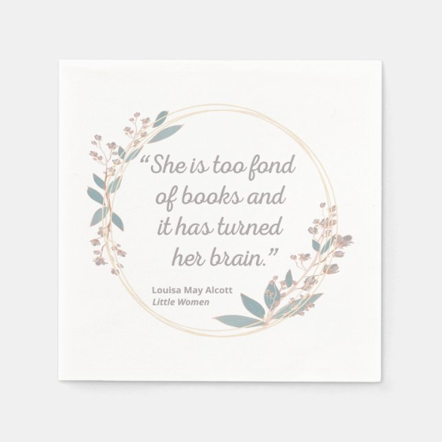 Serviette En Papier Citation de Little Women II - Style mignon (Devant)