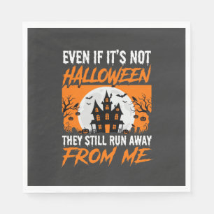 Serviette En Papier Citation drôle de maison hantée pour Halloween Gra