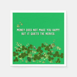 Serviette En Papier Citation irlandaise avec shamrock