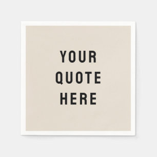 Serviette En Papier Citation Personnalisée De Sable Personnalisée Votr
