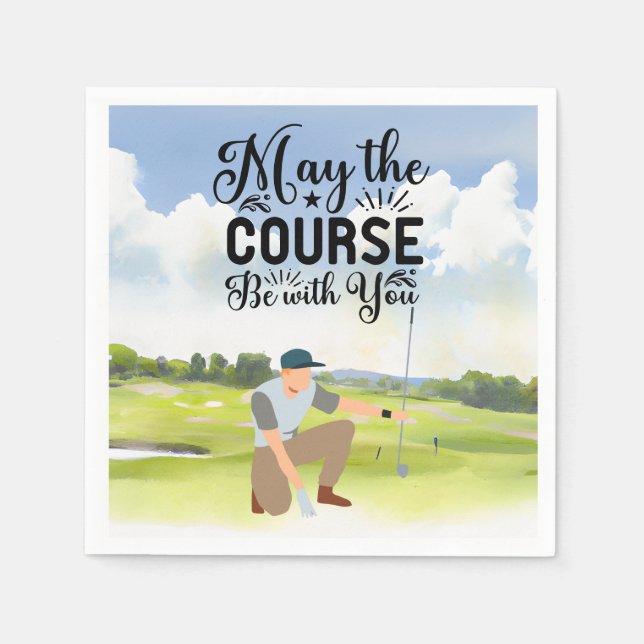Serviette En Papier Citations De Golf Drôle À Dire (Devant)