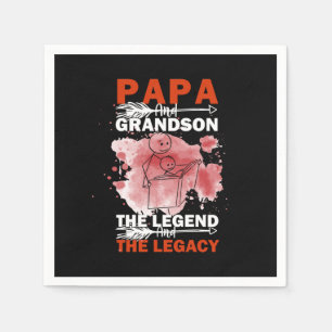Serviette En Papier Citations grand-père   Papa Et Grandson