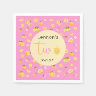 Serviette En Papier Citron deux douces fête d'anniversaire
