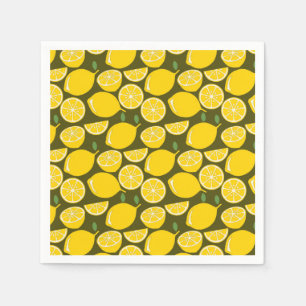 Serviette En Papier Citron Jaune Moderne Amusant mignon