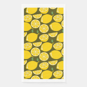 Serviette En Papier Citron Jaune Moderne Amusant mignon