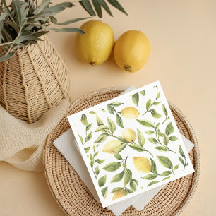 Serviette En Papier Citron jaune Sorrento Fête des mariées méditerrané