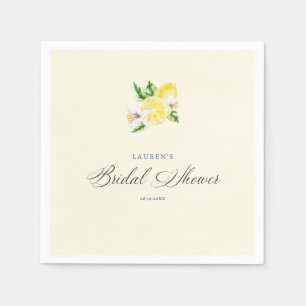 Serviette En Papier Citron méditerranéen douche nuptiale italienne