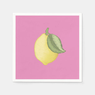 Serviette En Papier Citron rose Fête Anniversaire Napkins
