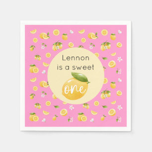 Serviette En Papier Citron sucré Un 1er anniversaire