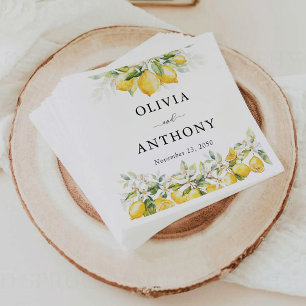 Serviette En Papier Citron vert Mariage Citrus Napkin