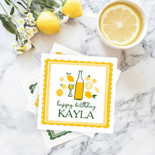 Serviette En Papier Citronnade au Limoncello personnalisée pour Annive