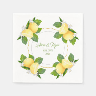 Serviette En Papier Citrons agrumes Fruit Botanique