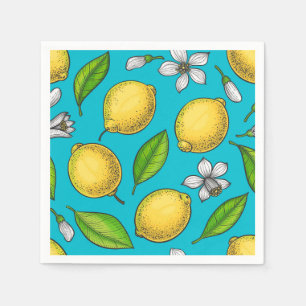 Serviette En Papier Citrons bleus