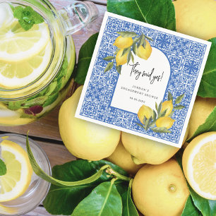 Serviette En Papier Citrons & Carrelage Méditerranéen Ils Ont Dit Oui 