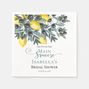 Serviette En Papier Citrons de taille principale Fête des mariées Ol