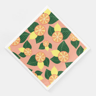 Serviette En Papier Citrons et oranges