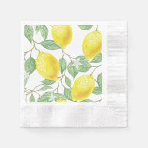 Serviette En Papier Citrons jaunes sur la vigne