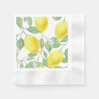 Citrons sur papier design vigne