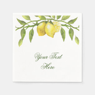 Serviette En Papier Citrons & Verdure PARTIE Papier
