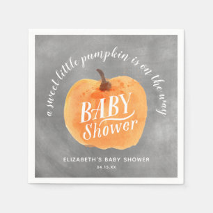 Serviette En Papier Citrouille Automne Baby shower Chalkboard Automne