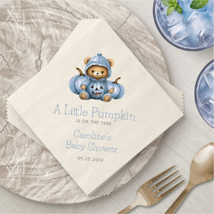 Serviette En Papier Citrouille Automne Garçon Douche Anniversaire
