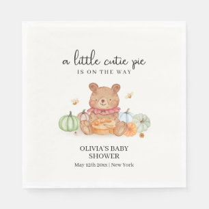 Serviette En Papier Citrouille Automne Pie Teddy Bear Baby shower