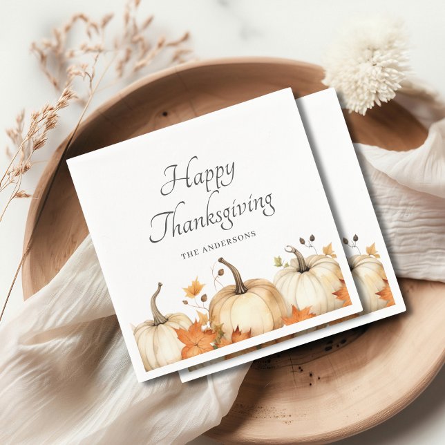 Serviette En Papier Citrouille Automne Thanksgiving (Créateur téléchargé)