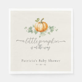 Serviette En Papier Citrouille Baby shower Genre Neutre serviettes