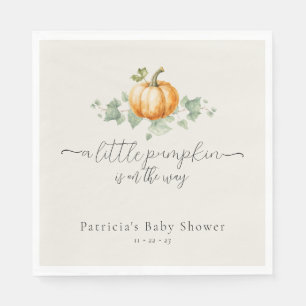 Serviette En Papier Citrouille Baby shower Genre Neutre serviettes