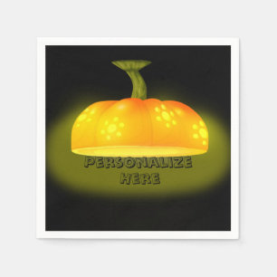 Serviette En Papier Citrouille brillant chute unique mignon orange noi