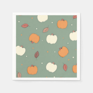 Serviette En Papier Citrouille d'automne