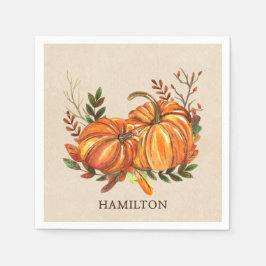Serviette En Papier Citrouille d'automne