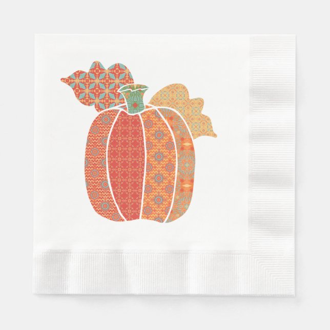 Serviette En Papier Citrouille de l'Action de grâces Luncheon Napkin (Devant)
