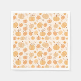Serviette En Papier Citrouille de moisson d'automne Pastel Baby shower