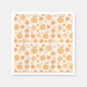 Serviette En Papier Citrouille de moisson d'automne Pastel Baby shower