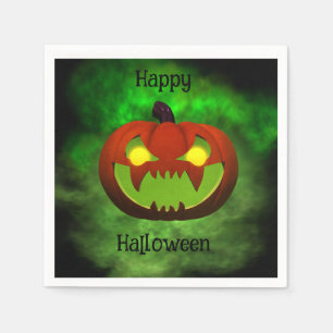 Serviette En Papier Citrouille d'Halloween éffrayant