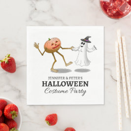 Serviette En Papier Citrouille d'Halloween et fantôme