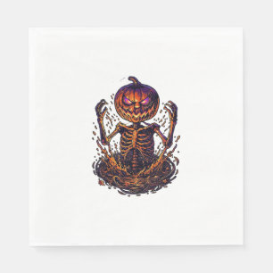 Serviette En Papier Citrouille d'Halloween squelette Portail Magique F