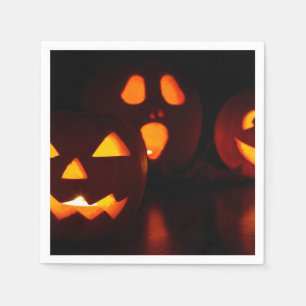 Serviette En Papier Citrouille éffrayant de Halloween