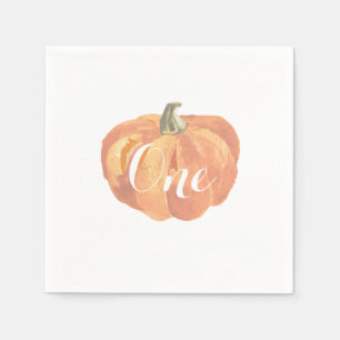 Serviette En Papier Citrouille Fall First Birthday Party Napkin