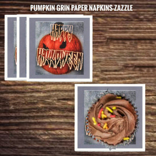 Serviette En Papier Citrouille Grin