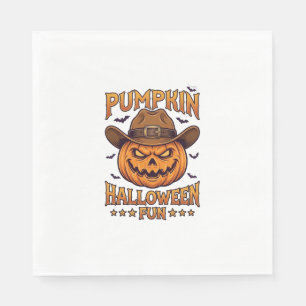 Serviette En Papier Citrouille Halloween Amusement Lanterne Jack Chape