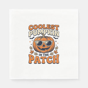 Serviette En Papier Citrouille la plus cool du patch Halloween vintage