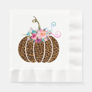 Serviette En Papier Citrouille léopard